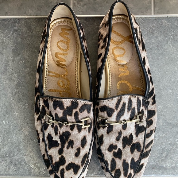 Sam Edelman Loraine Leopard Print Calf Hair Loafers Womens Size 9m - Picture 2 of 6